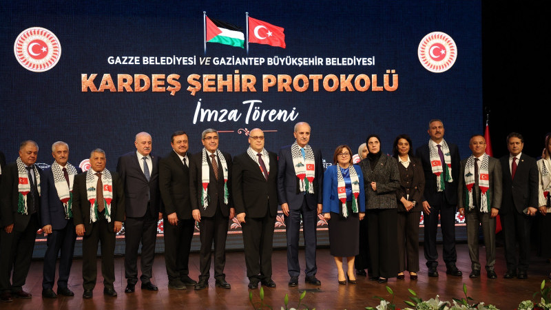 GAZİANTEP İLE GAZZE ARASINDA KARDEŞ ŞEHİR PROTOKOLÜ İMZALANDI